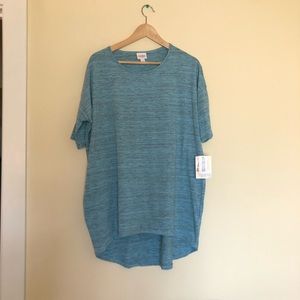 Lularoe Blue Heathered Irma Tunic NWT